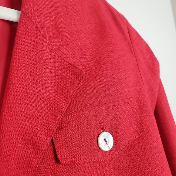 Vintage INTERNATIONAL SCENE Red Cropped Jacket | Size 10 - Picture 6 of 13